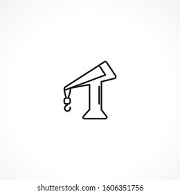 Construction crane icon on white background. Construction crane icon on white background. Construction crane icon on white background. 