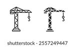 Construction crane Icon set. vector illustration set
