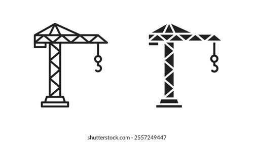 Construction crane Icon set. vector illustration set