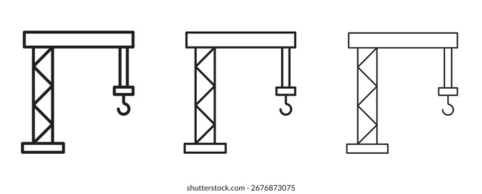 Construction crane icon. Simple element illustration. Can be used for web and mobile.