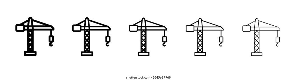 Construction crane icon simple illustration logo art