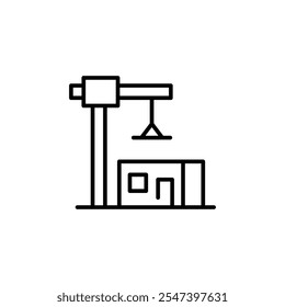 Construction crane icon. Simple construction crane icon for social media, app, and web design. Vector illustration