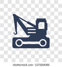 construction crane icon. Trendy construction crane logo concept on transparent background from General collection
