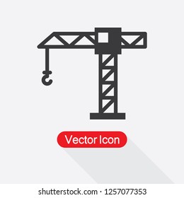 Construction Crane Icon Vector Illustration Eps10