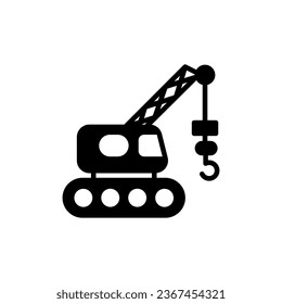 Icono de la grúa de construcción en vector. Ilustración