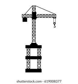 construction crane isolated icon
