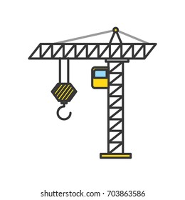 construction crane isolated icon