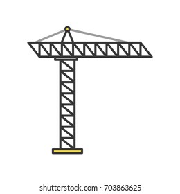 construction crane isolated icon
