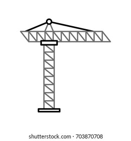 construction crane isolated icon