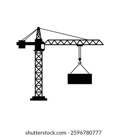 A Construction Crane Lifting a Heavy Load, Symbolizing Labor-Intensive Industries
