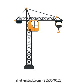 construction crane machine icon isolated