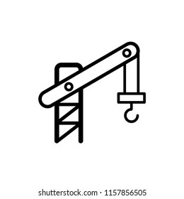 Construction crane. monochrome icon vector design illustration.