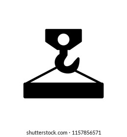 Construction crane. monochrome icon vector design illustration.