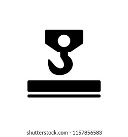 Construction crane. monochrome icon vector design illustration.