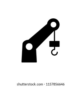 Construction crane. monochrome icon vector design illustration.