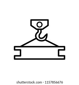 Construction crane. monochrome icon vector design illustration.