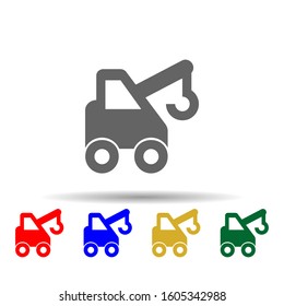 Construction, crane multi color style icon. Simple glyph, flat vector of transport icons for ui and ux, website or mobile application