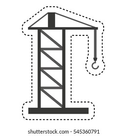 construction crane service icon vector illustration design