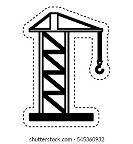 construction crane service icon vector illustration design