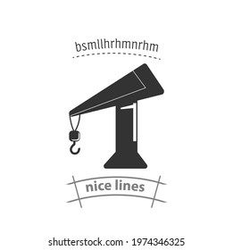 Construction Crane simple vector icon. Construction Crane simple vector icon. Construction Crane simple vector icon. 