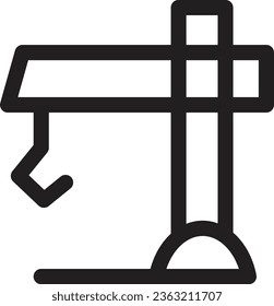 Construction Crane Tools Outline Icon