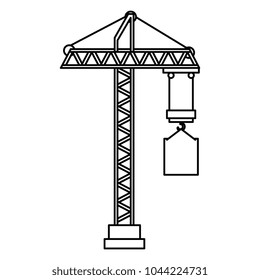 construction crane tower icon