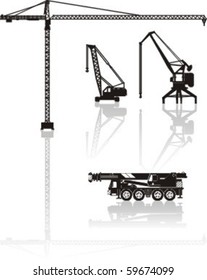 construction crane - vector