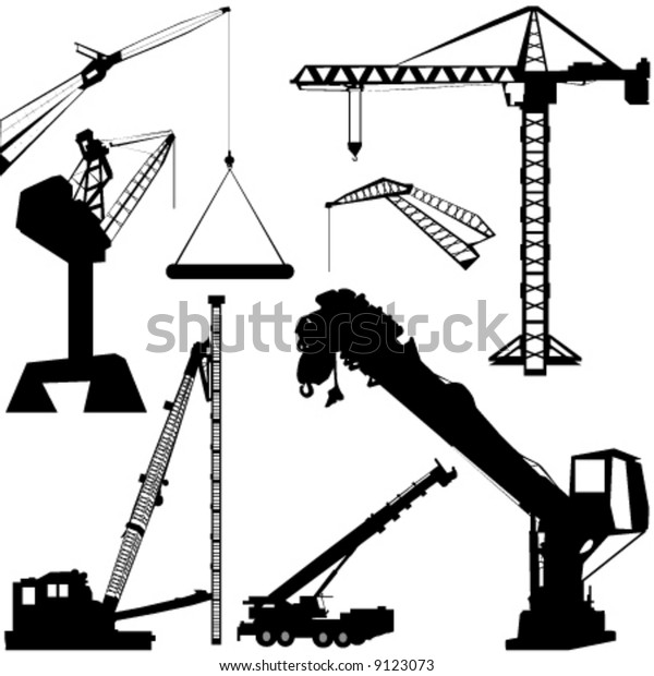 Construction Crane Vector Stock Vector (Royalty Free) 9123073