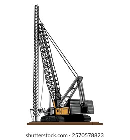 Construction Crane vector art illustration
