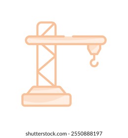 Construction Crane vector icon stock illustration
