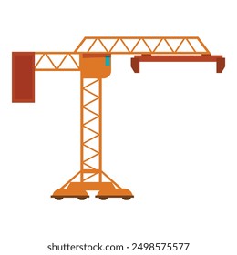 Grúa de construcción que trabaja en el sitio de construcción, equipo de elevación y materiales