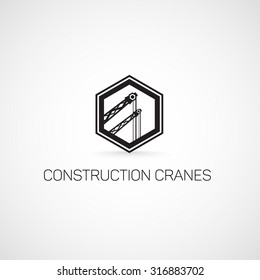 Construction cranes.