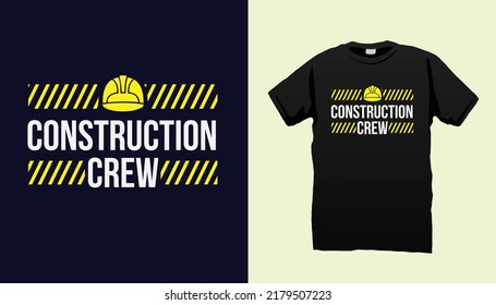 Construction Crew Tshirt Design Vector