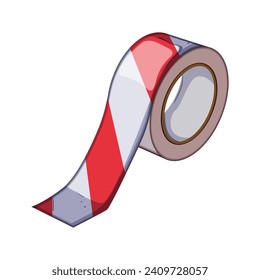 construction danger tape cartoon. attention road, sign barrier, accident security construction danger tape sign. isolated symbol vector illustration
