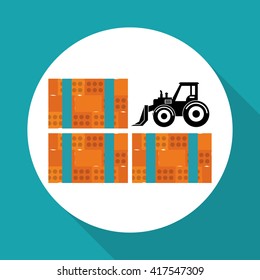 Construction design. brick icon. repair concept, vector illustration