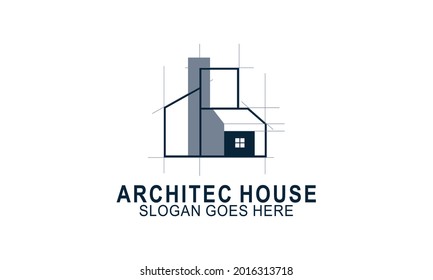 Construction and design logo. Real estate logo