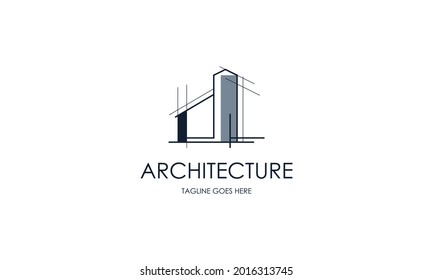 Construction and design logo. Real estate logo