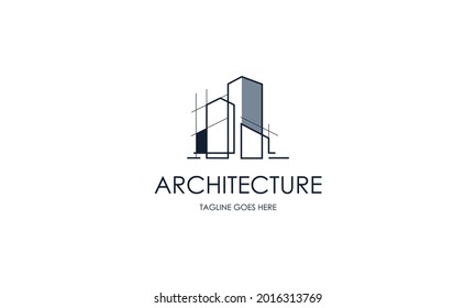 Construction and design logo. Real estate logo