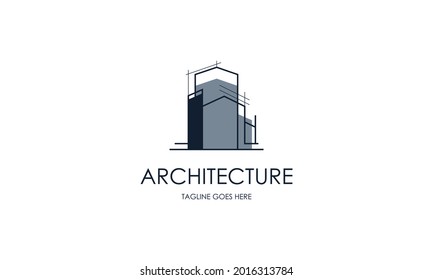 Construction and design logo. Real estate logo