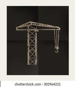 Construction design on black background,vector