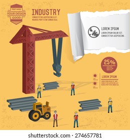 Construction design on yellow background,clean vector