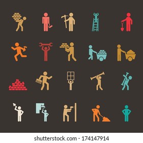 construction design over black background vector illustration 