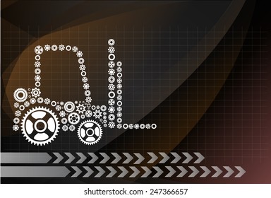 Construction design over dark background, vector illustration.