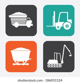 Construction design over gray background, vector illustration