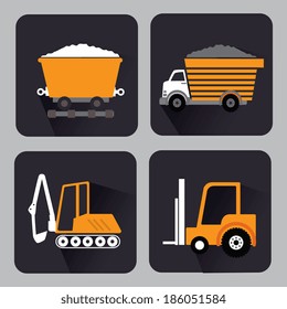 Construction design over gray background, vector illustration