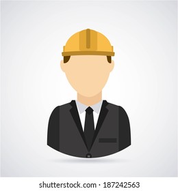 Construction design over gray background, vector illustration