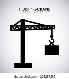 Construction design over gray background, vector illustration
