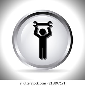 construction design over gray  background vector illustration