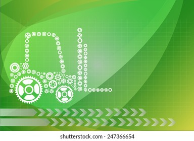 Construction design over green background, vector illustration.