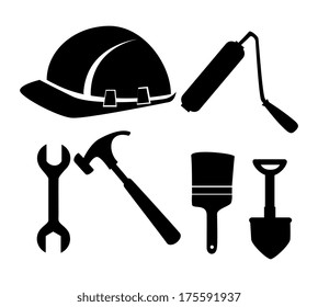 construction design over white  background vector illustration 